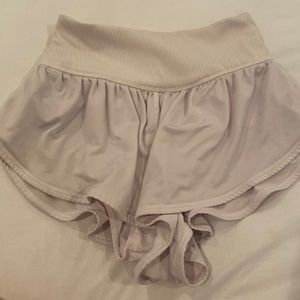 Free people white game time shorts, size small